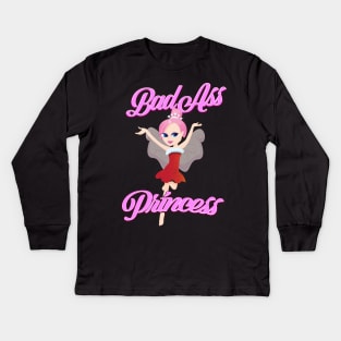 Bad Ass Princess Kids Long Sleeve T-Shirt